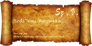 Szávay Veronika névjegykártya