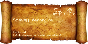 Szávay Veronika névjegykártya