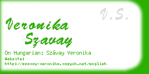 veronika szavay business card