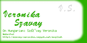 veronika szavay business card